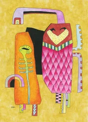 Speelse abstracte figuren