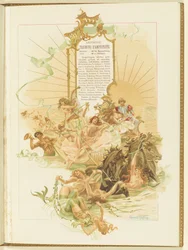 Programma voor het ballet La Perle door Marius Petipa en Riccardo Drigo, 1896