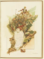 Programma voor het ballet La Perle door Marius Petipa en Riccardo Drigo, 1896