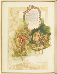 Programma voor het ballet La Perle door Marius Petipa en Riccardo Drigo, 1896