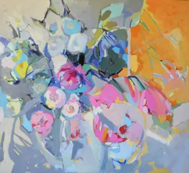 Abstracte bloemenbloei
