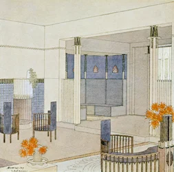 Ontwerp voor een dameszitkamer, uit 
