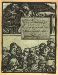 (Illustratie voor Rubáiyát van Omar Khayyám) De botsende sekten
