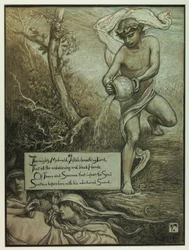 (Illustratie voor Rubáiyát van Omar Khayyám) De machtige Mahmud