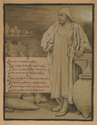 (Illustratie voor Rubáiyát van Omar Khayyám) In het huis van de pottenbakker