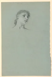 Tekening, Studie van een meisje, ca. 1885