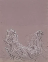 Figurenstudies (recto); Draperiestudie (verso)