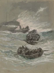 Het schipbreuk, ca. 1880