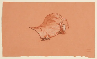 Draperiestudie voor gekostumeerde mannelijke torso