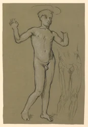 Figuurstudie voor een Fonteinontwerp