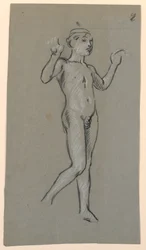 Figurenstudie voor een Fonteinontwerp
