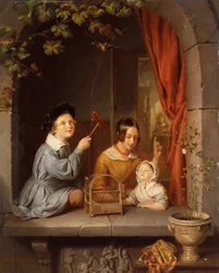 Spelen met de gezelschapsvogel