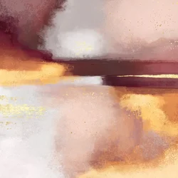 Golden Blush Abstract