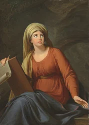 Portret van Emma Hart, later Lady Hamilton (1765-1815), als de Cumaen Sibyl (olieverf op doek)