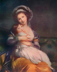 Louise Elisabeth Vigee Le Brun 1755-1842 met haar dochter Jeanne-Lucie, 1786, 1911