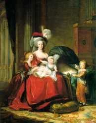 Marie Antoinette en haar kinderen, 1787.
