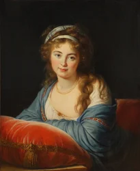Portret van gravin Jekaterina Skavronskaja, geboren von Engelhardt 1761-1829, 1796