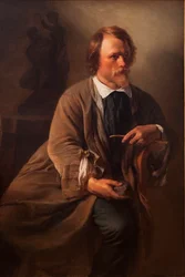 De Beeldhouwer Jens Adolf Jerichau, de Echtgenoot van de Kunstenaar, 1846