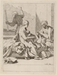 De Heilige Familie met Sint-Elizabeth en Sint-Jan de Doper