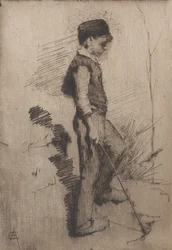 Jongen met een stok, 1881-83