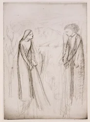 Annunciatie, mogelijk, ca 1970-77 (zwart-wit foto afgedrukt op wit papier)