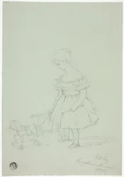 Meisje met Speelgoedpaard bij Langham House