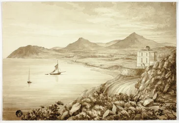 Val van Shanganagh, Dún Laoghaire, met boten