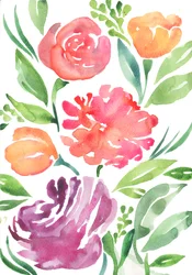 Wilde bloemen, 2018 (aquarel)