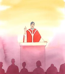 Een goede priester voelt zich bevoorrecht om gewijd te zijn, heeft ontzag voor de liefde van Christus, gelooft alles wat de Kerk leert, moppert nooit over zijn werk, wil graag de waarheid doorgeven, is onbevreesd in het preken, vertelt , 2005 (aquarel op p