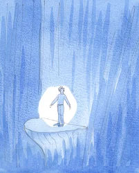 Een persoon die gevangen zit in zonde kan profiteren van de gebeden van andere mensen namens haar, 2005 (aquarel op papier)