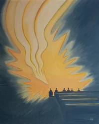Bij de Heilige Communie daalt een grote vlam, als een pijl, op ons neer wanneer Christus ons ontmoet in de kracht van de Geest