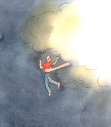 Zelf kunnen we niet doordringen tot de heldere wolk die de Godheid is, 2005 (aquarel op papier)
