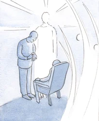 Christus laat ons niet alleen in onze ziekte en problemen, maar komt naar ons toe in Zijn sacrament, vergezeld door Engelen.
