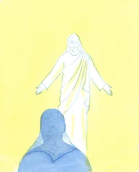 Christus keek me aan met immense liefde en tederheid, terwijl ik mijn berouw en liefde uitdrukte