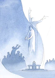 Christus is werkelijk één met ons, door Zijn vlees en bloed, en ook één met de Vader (tot wie Hij ons trekt) vanwege Zijn goddelijkheid.