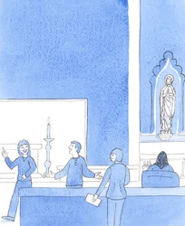 Christus zei tegen mij: "Wees niet bang, 2005 (aquarel op papier)