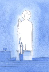 Christus spreekt en handelt door Zijn priesters, die zegenen en vergeven 