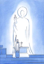 Christus spreekt en handelt door Zijn priesters, die zegenen en vergeven 