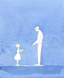 God de Vader is blij als we ons tot Hem wenden en in de naam van Zijn Zoon vragen om de goede dingen die we nodig hebben of verlangen, 2004 (aquarel op papier)