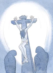 Ik zag dat Christus Zijn pijnen voor ons droeg, graag