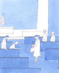 Als de koningin door het middenpad van onze kerk zou lopen, zou het geklets dan ophouden Zouden de mensen buigen of staan of buigen en zwijgen voor het geval zij zou willen spreken Kunnen we nu niet hetzelfde doen voor de Koning der Koningen, die aanwezig 