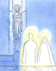 Het behaagde Jezus om Zijn Moeder Maria bij Hem te brengen in de Mariakapel, en om mij te laten zien wat ik geloof