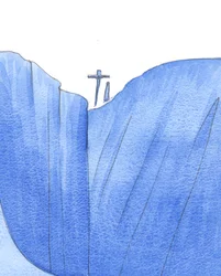 Het was alsof Christus en Onze Lieve Vrouw samen aan de rand van de wereld waren, terwijl Hij stierf om zondaars van de afgrond te redden