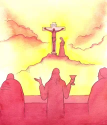 Op de avond voor zijn dood stelde Jezus de Heilige Eucharistie in, tijdens het Laatste Avondmaal