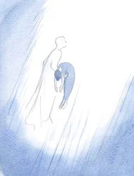 Eens omhelsde Christus snel een overleden ziel na haar zuivering, haar optillend - als een pasgeboren baby net geboren - hoog naar de Hemel