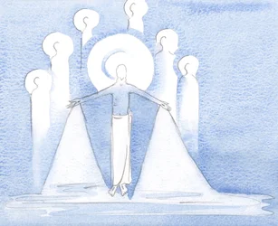 Op een dag zag ik het kostbare bloed van Jezus, lang geleden voor ons vergoten op Golgotha en nu hier, als onze geestelijke drank