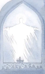 Op een dag, bij de consecratie, vulde Christus