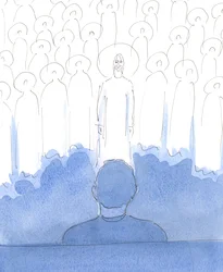 De heiligen zijn overal om ons heen, met Christus, terwijl we bidden; ze verheugen zich in de liefde in ons hart, en in elk eerbiedig woord en gebaar terwijl we hen eren, en de drie goddelijke personen aanbidden en prijzen
