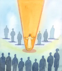 Er is geen religie zoals de christelijke, 2005 (aquarel op papier)