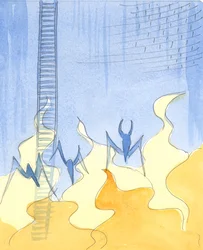 Een zware zonde begaan is als afdalen naar de hel, waar het lijden van onboetvaardige zondaars zo groot is dat het kan worden voorgesteld als 